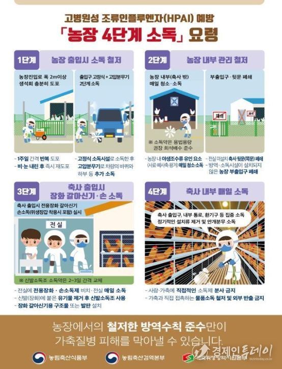 농장 4단계 소독 요령