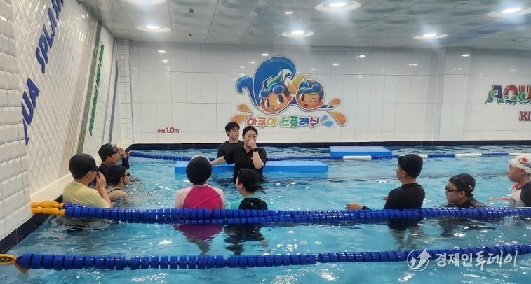 목포영산초등학교 생활수영 실기교육 사진