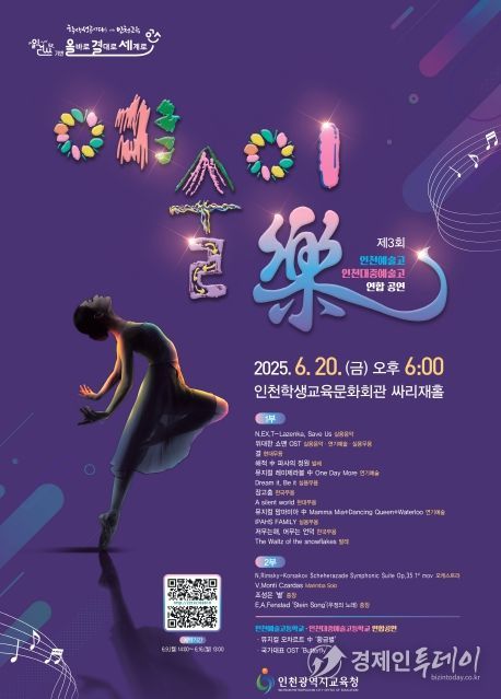 인천예술고·인천대중예술고 연합공연‘제3회 예술이 樂’ 개최