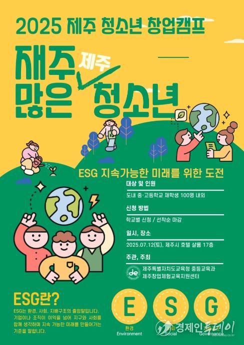 '2025 제주 청소년 창업캠프' 포스터