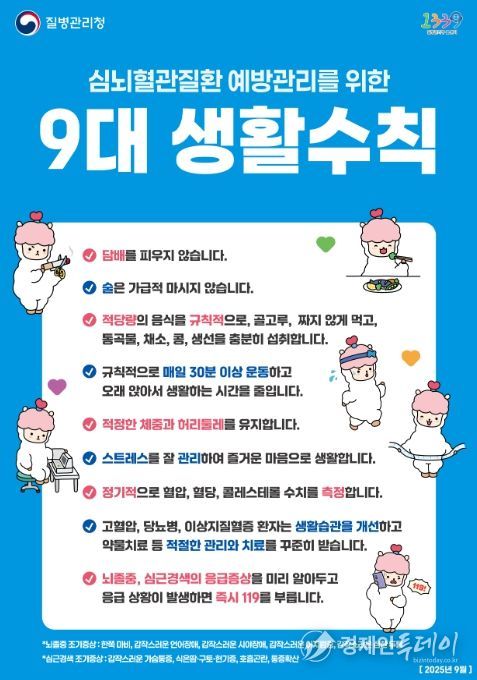 심뇌혈관질환 예방관리를 위한 9대 생활수칙