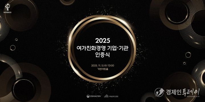 2025 여가친화경영 기업·기관 인증식 포스터
