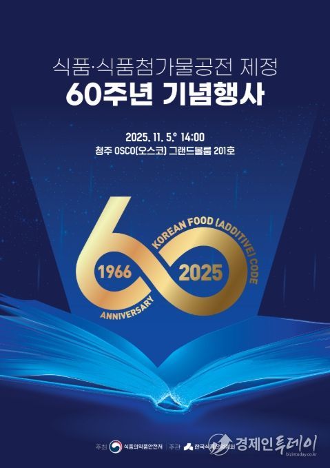 '식품 및 식품첨가물 공전 제정 60주년 기념행사' 포스터