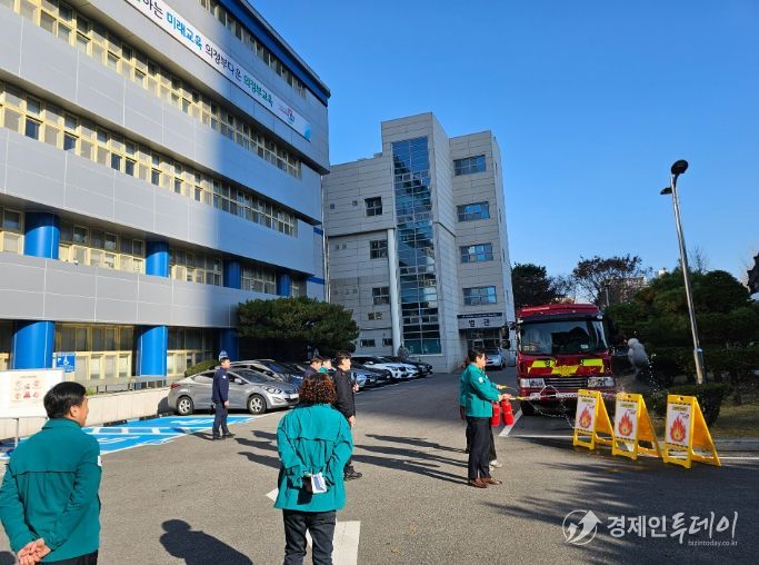 의정부교육지원청, 금오119안전센터와 소방합동훈련 실시