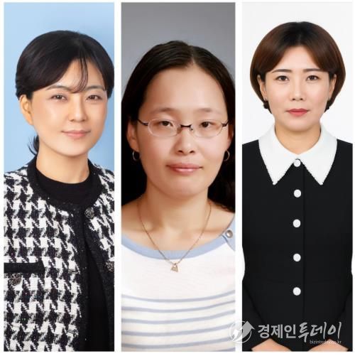 수상자 전체 사진2(왼쪽부터 월계중 김은실, 창의융합교육원 김윤미, 우산중학교 장미라)