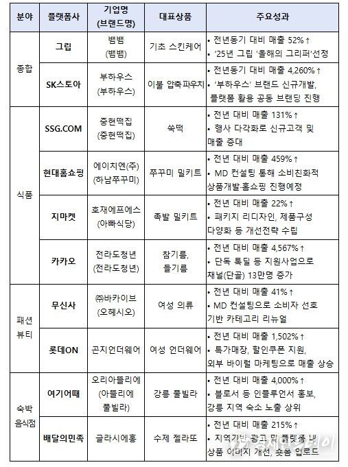 플랫폼사별 우수 사례