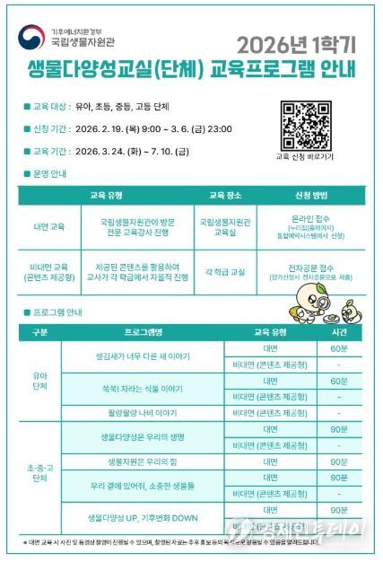 생물다양성교실 포스터