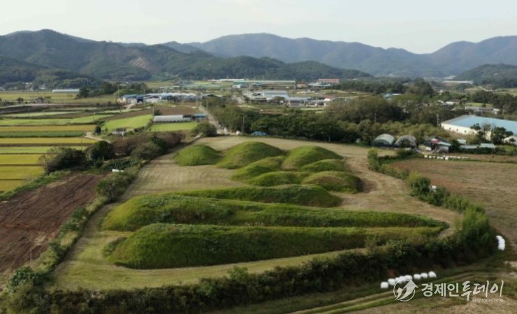함평 예덕리 고분군 전경